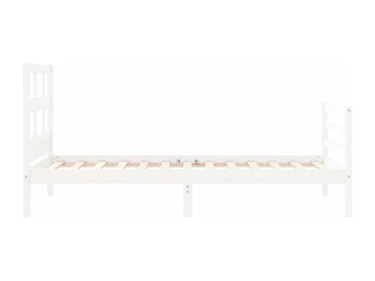 Struttura del letto in legno massello bianco