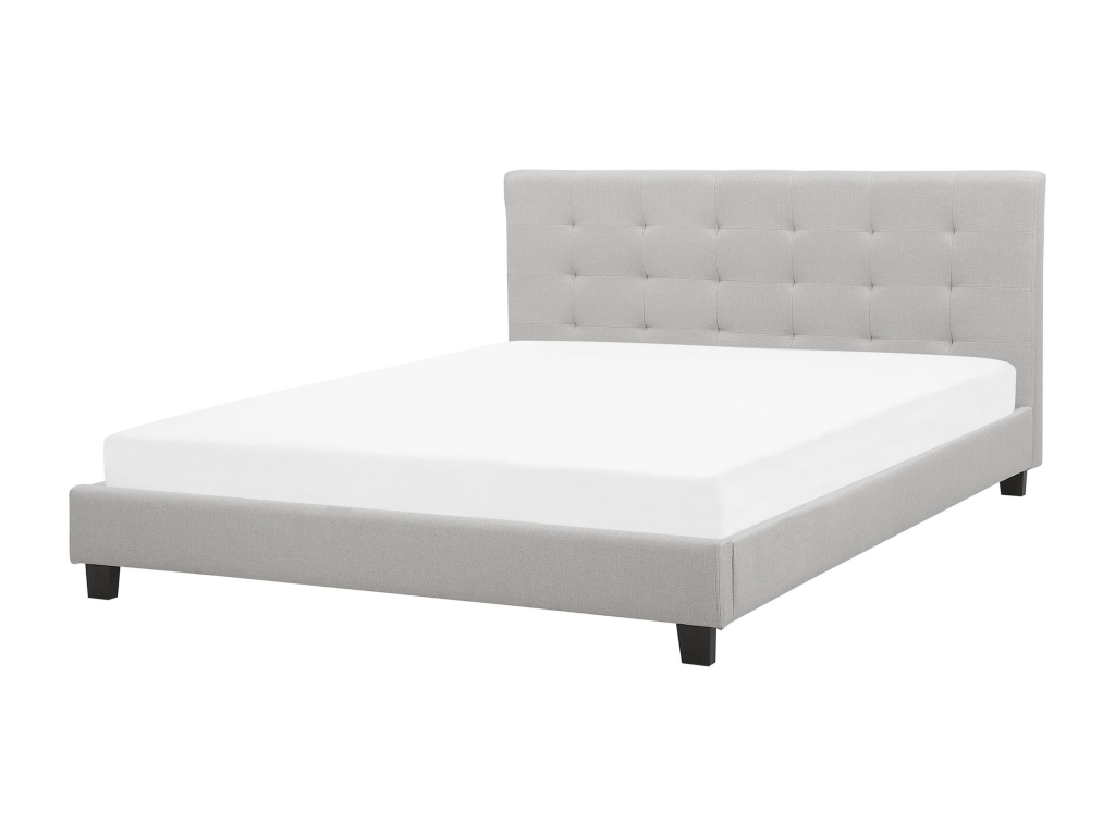 Struttura letto in tessuto grigio, 180 x 200 cm