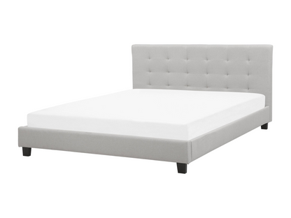 Struttura letto in tessuto grigio, 180 x 200 cm