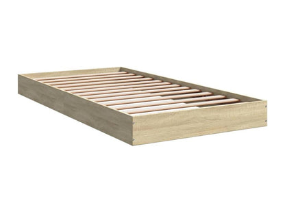 Struttura letto in legno ingegnerizzato marrone, 90 x 190 cm