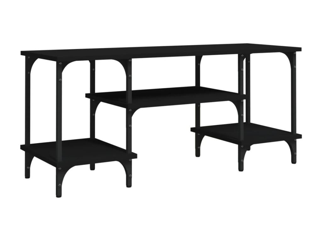 Mobile TV in legno ingegnerizzato nero, 102 x 35 x 45,5 cm