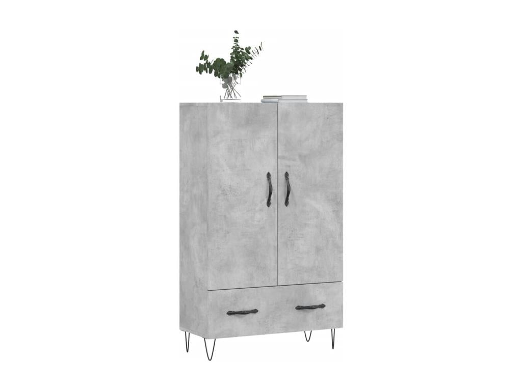 Credenza in legno ingegnerizzato grigio, 69,5 x 31 x 115 cm