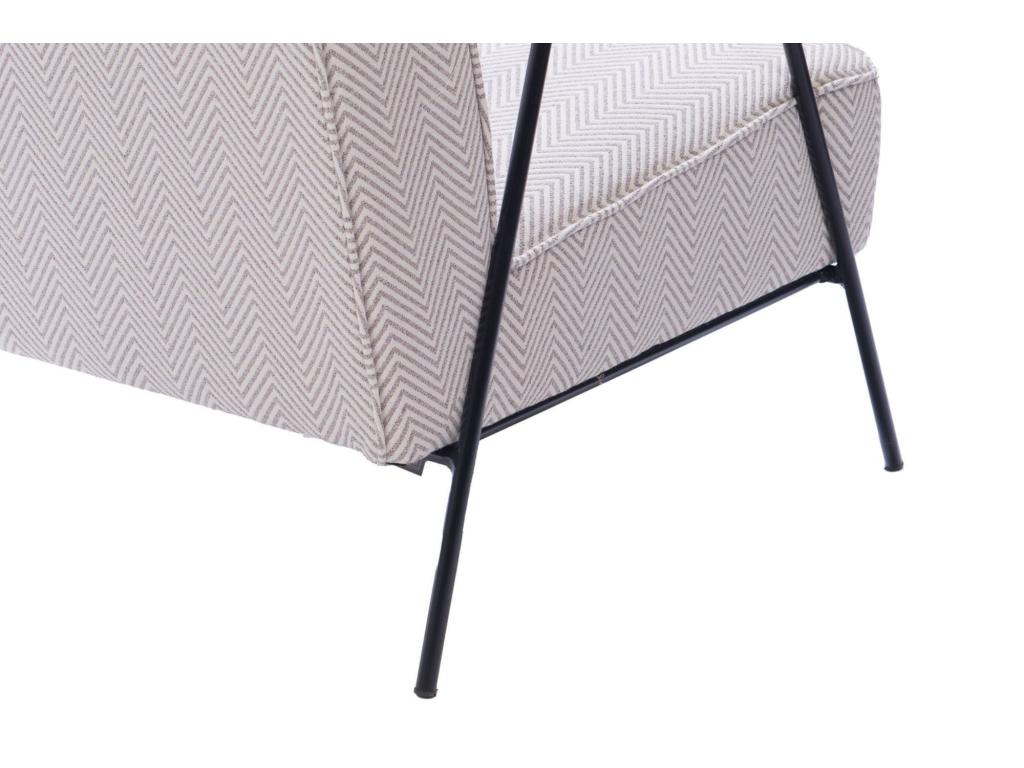 Poltrona in tessuto beige