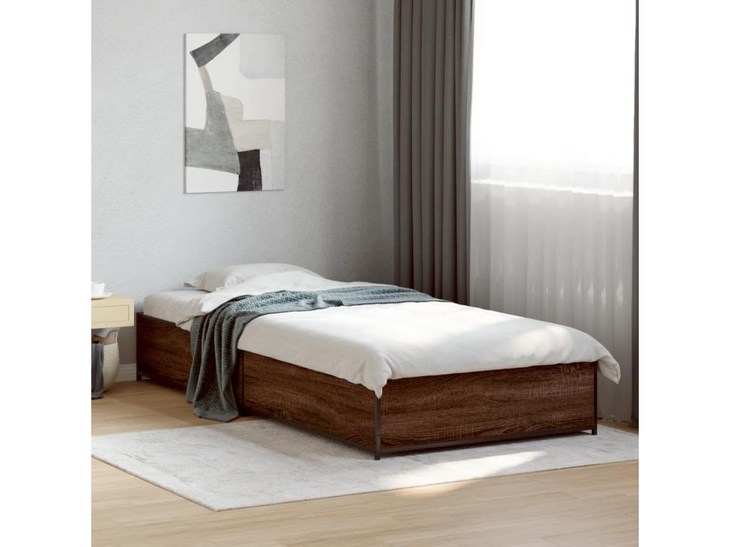 Struttura letto marrone, 90 x 190 cm