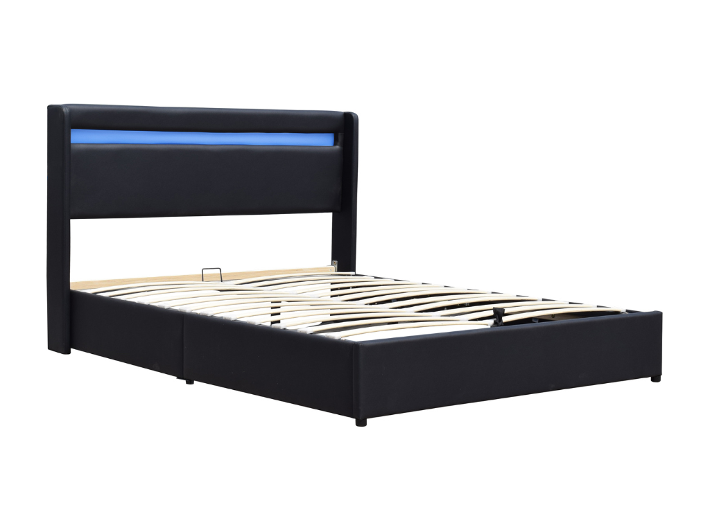 Struttura letto nera, 160 x 200 cm