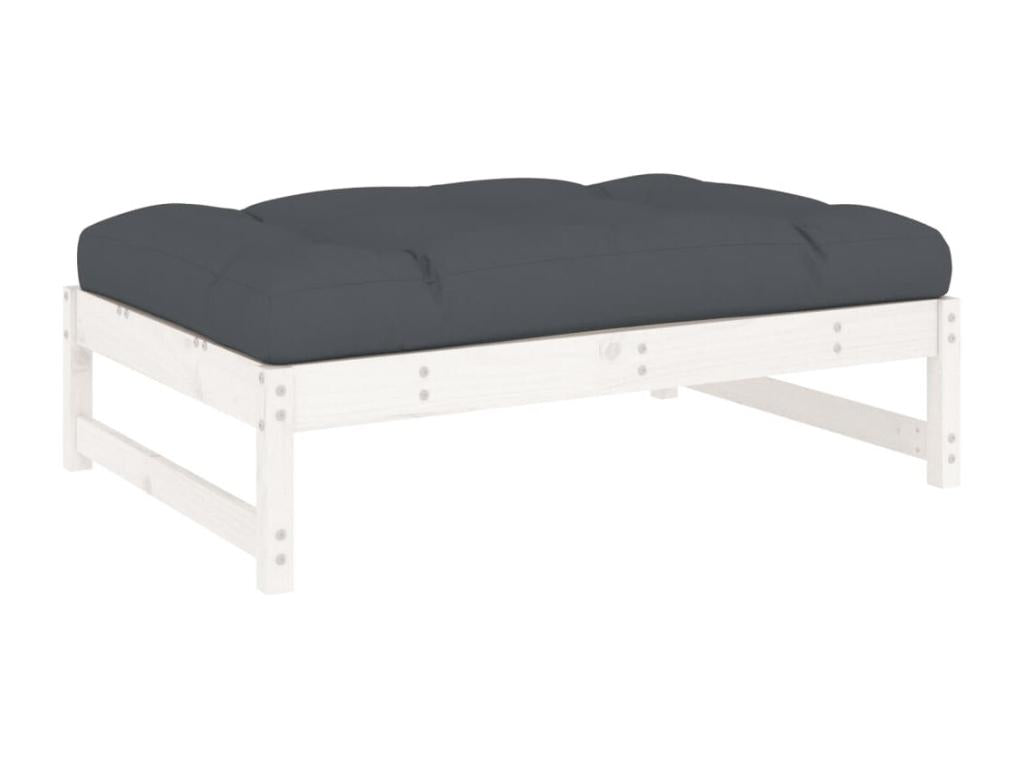 Set di mobili da esterno in legno massello bianco