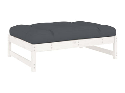 Set di mobili da esterno in legno massello bianco