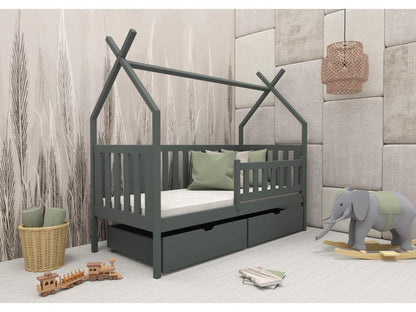 Struttura letto grigia, 80 x 190 cm