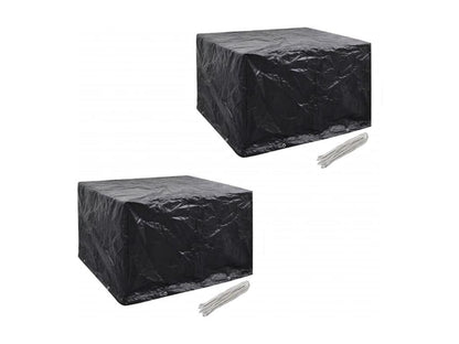 Set di mobili da esterno neri, 113 x 113 cm