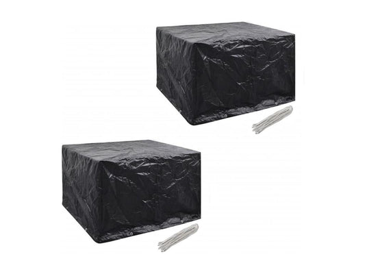 Set di mobili da esterno neri, 113 x 113 cm