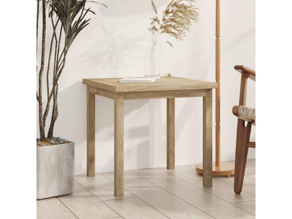 Tavolino laterale in legno massello marrone, 45 x 45 x 45 cm