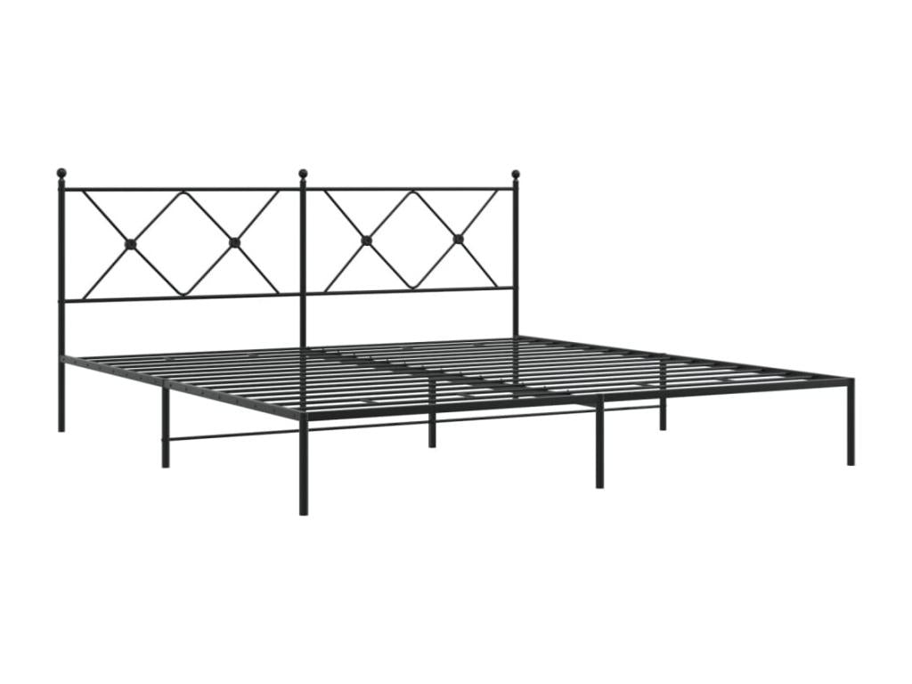 Struttura letto in metallo nero, 180 x 200 cm