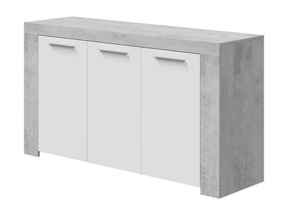 Credenza bianca a 3 ante, 80 x 144 x 42 cm