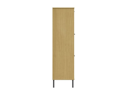Libreria in metallo marrone, 90 x 35 x 128,5 cm