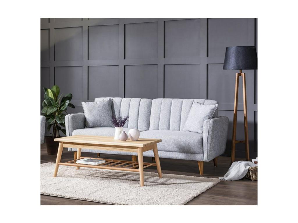 Divano in tessuto grigio