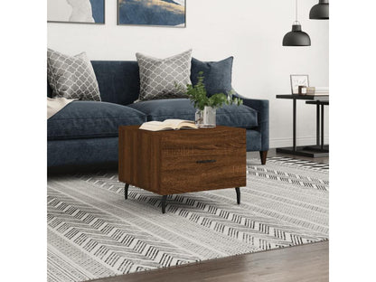 Tavolino da caffè in legno ingegnerizzato marrone, 50 x 50 x 40 cm