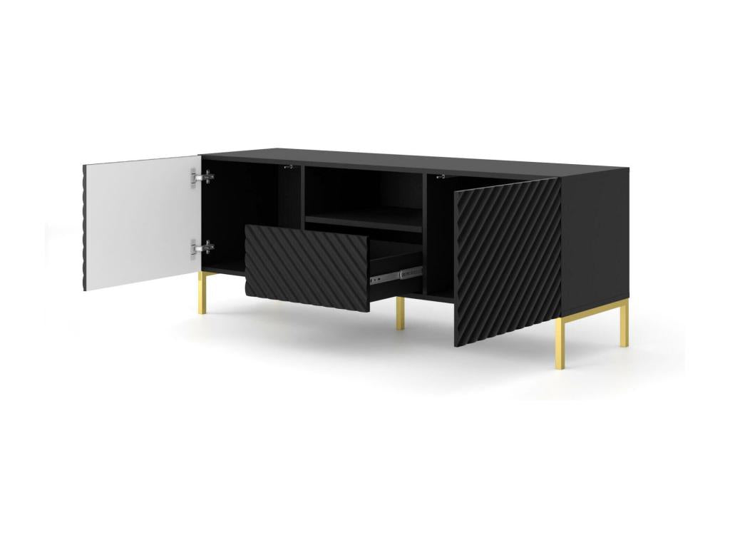 Mobile TV nero, 150 x 42 x 56 cm
