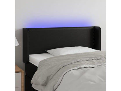 Struttura letto in similpelle nera, 93 x 16 x 78 cm