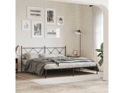 Struttura letto in metallo nero, 180 x 200 cm