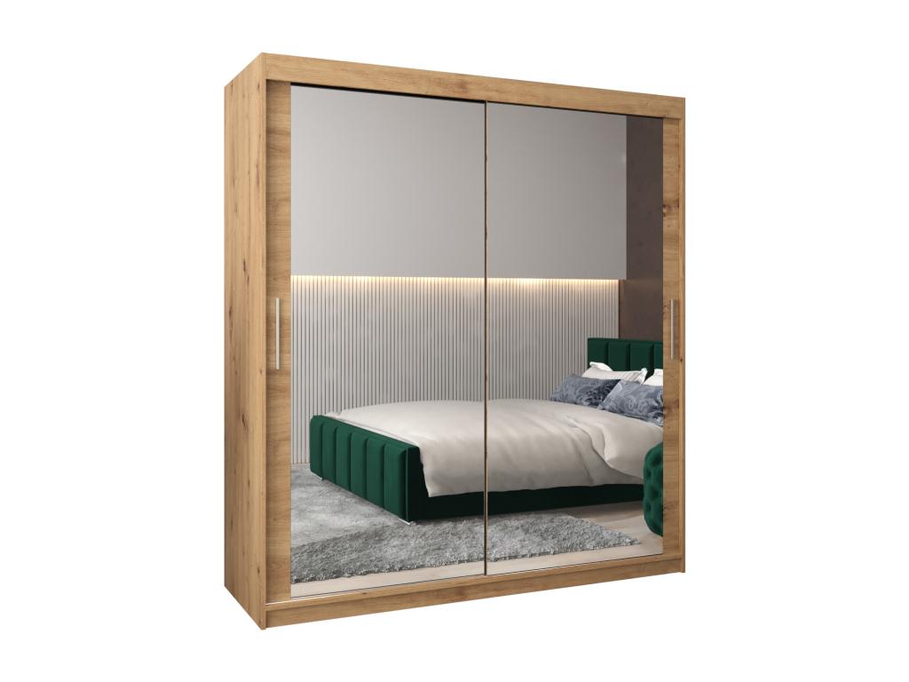 Armadio marrone a 2 ante, 180 x 62 x 200 cm