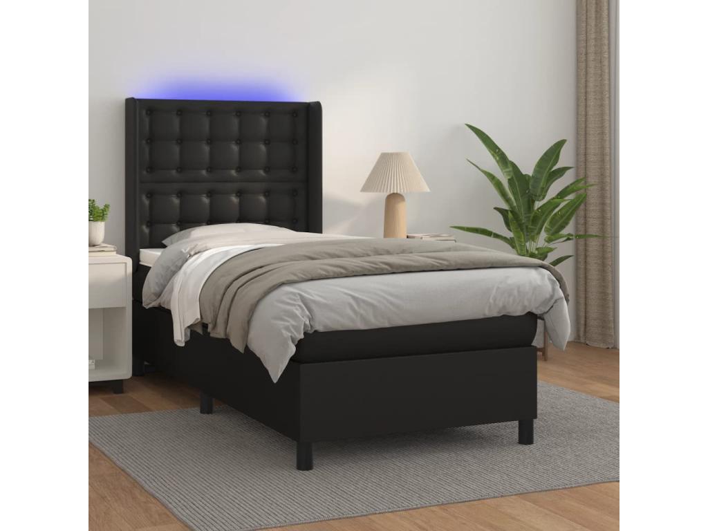 Materasso in similpelle nera, 80 x 200 cm