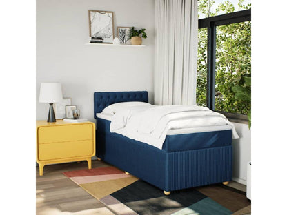 Struttura letto in tessuto blu, 90 x 200 cm