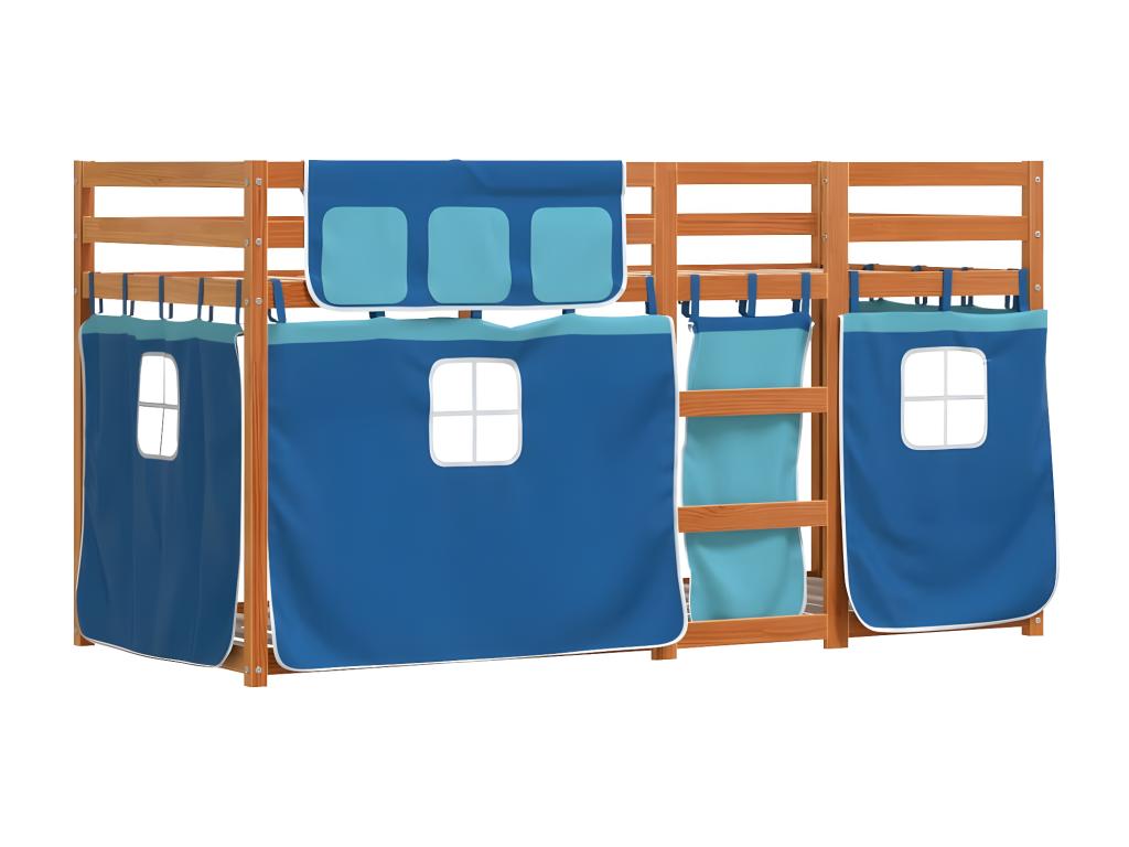 Struttura per letto a castello blu, 90 x 200 cm