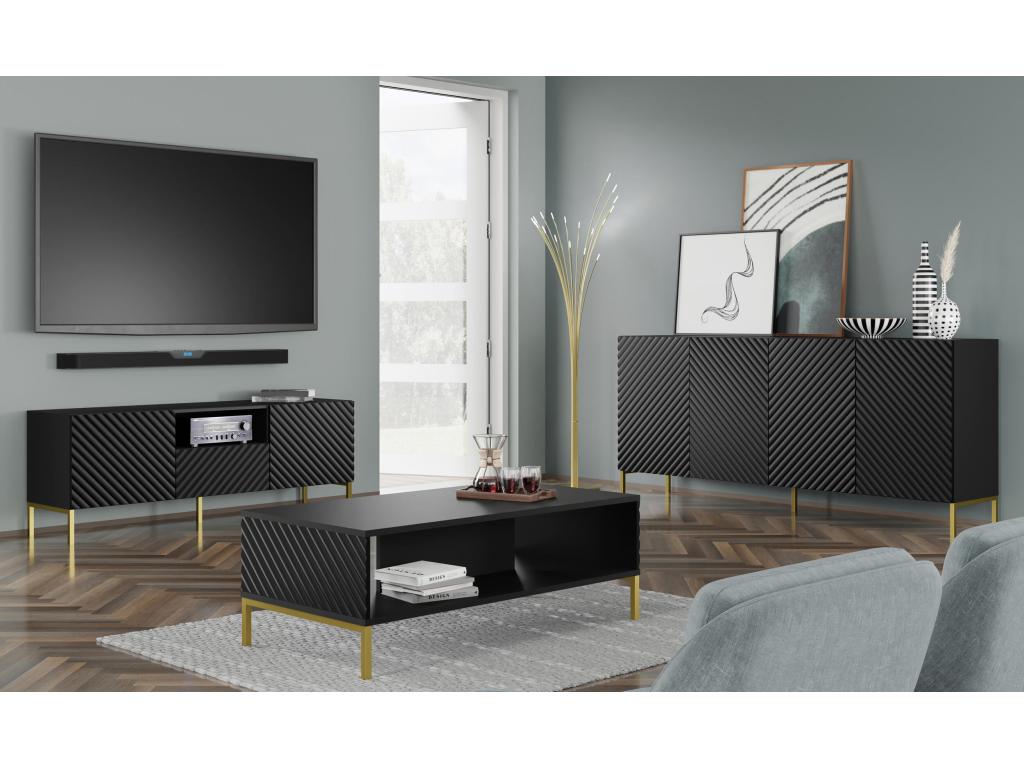 Mobile TV nero, 150 x 42 x 56 cm