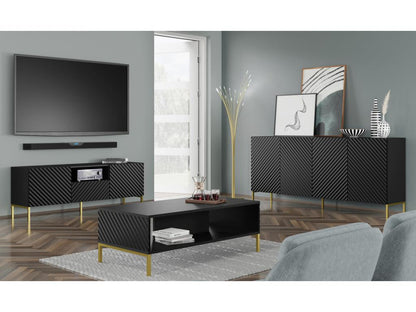 Mobile TV nero, 150 x 42 x 56 cm