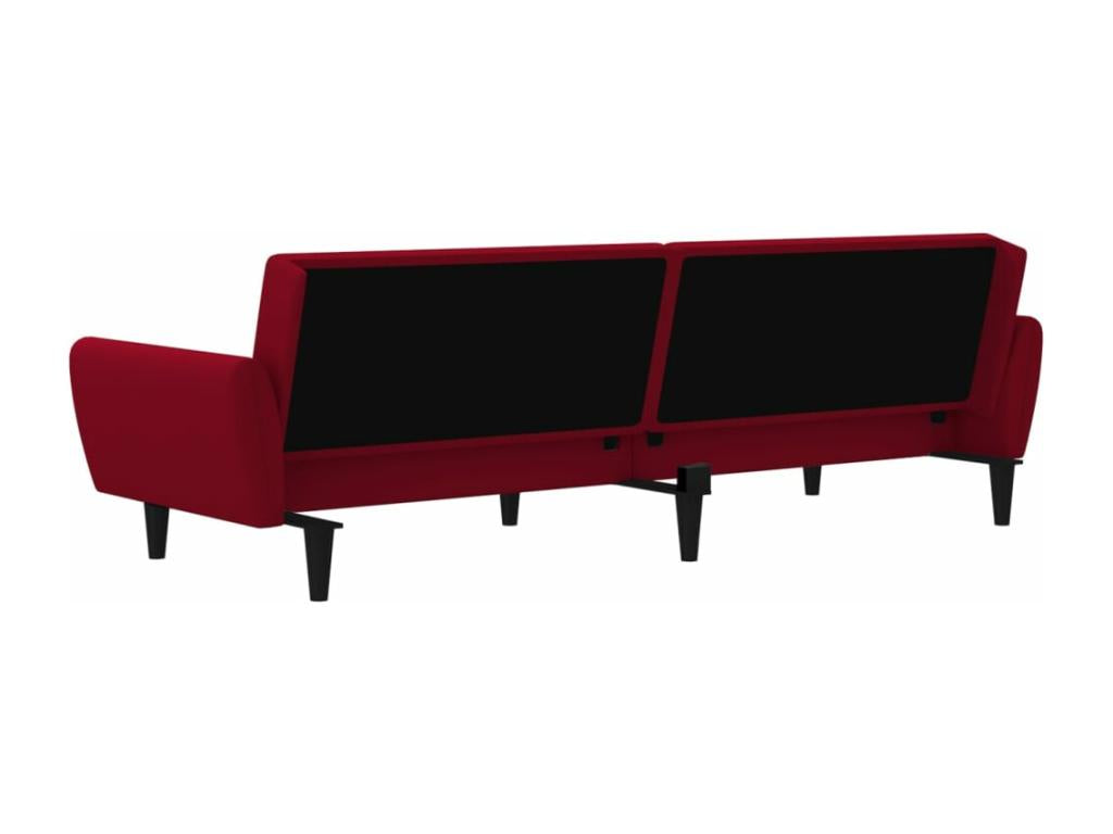 Divano in velluto rosso