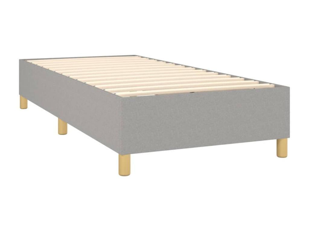 Struttura letto in tessuto grigio, 90 x 200 cm