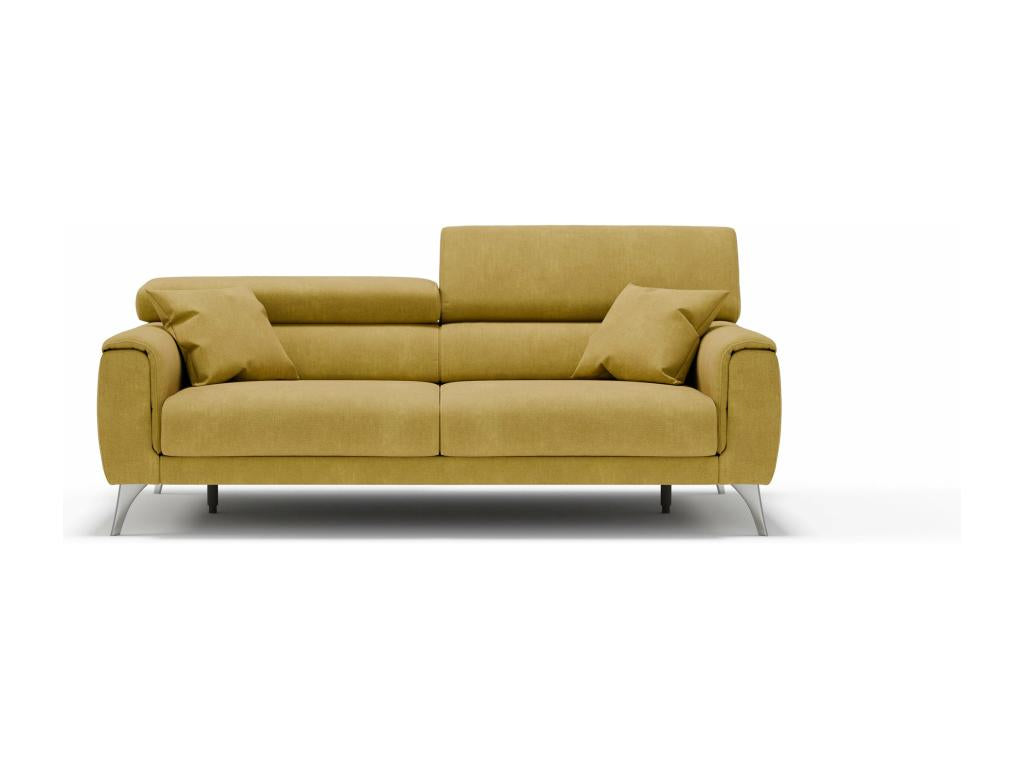 Divano in tessuto giallo