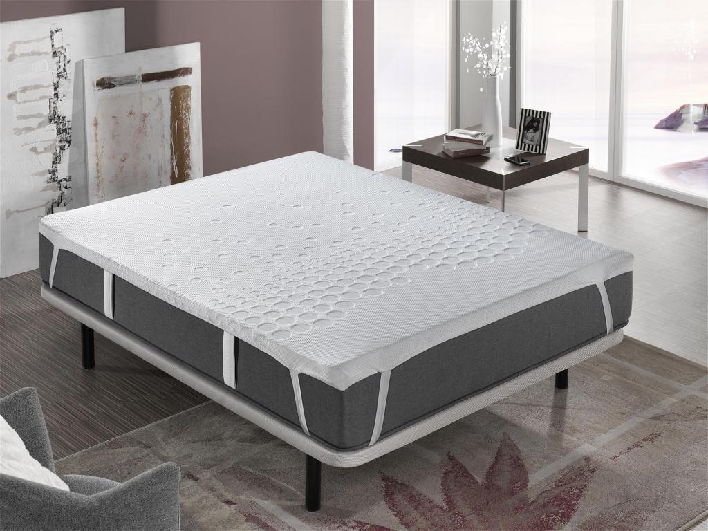 Materasso bianco in memory foam, 150 x 190 x 5 cm
