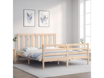 Struttura letto in legno massello marrone, 160 x 200 cm