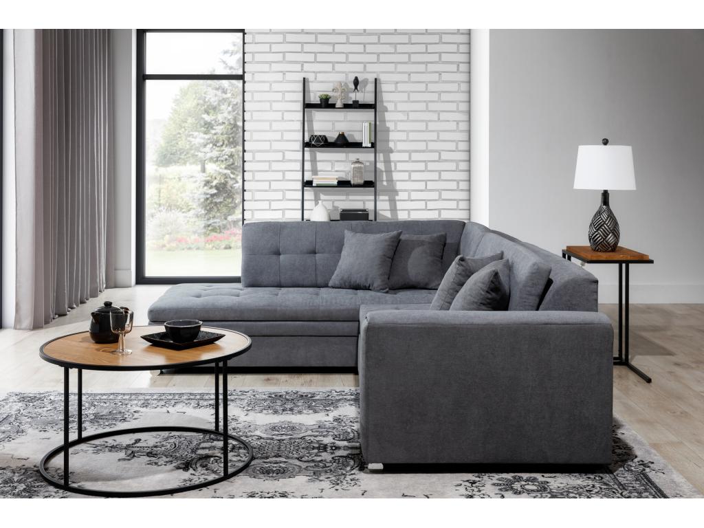 Divano letto trasformabile in velluto beige