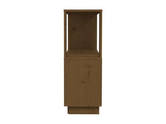 Libreria in legno massello marrone, 80 x 25 x 70 cm
