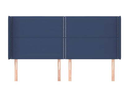 Struttura letto in tessuto blu, 203 x 16 x 118 cm