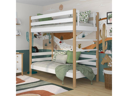 Struttura per letto a castello bianca, 100 x 190 cm