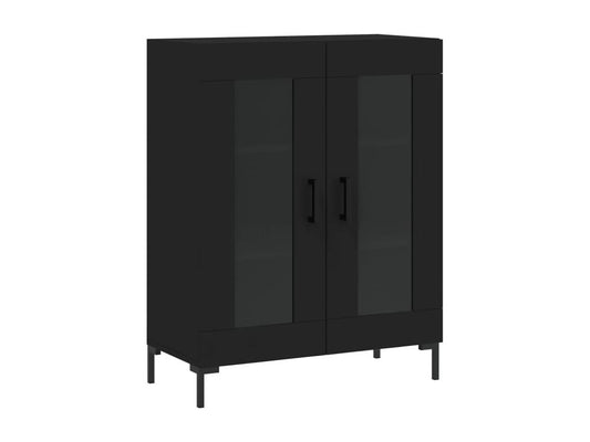 Credenza in legno ingegnerizzato nero, 69,5 x 34 x 90 cm