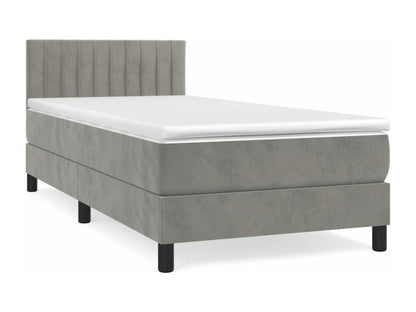 Struttura letto in velluto bianco, 80 x 200 cm