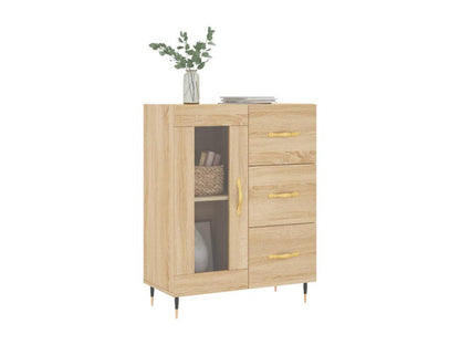Credenza in legno ingegnerizzato marrone, 69,5 x 34 x 90 cm