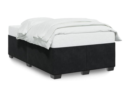 Struttura letto in velluto nero, 120 x 190 cm