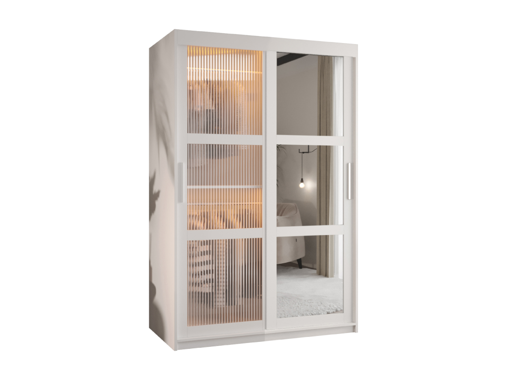 Armadio bianco a 2 ante, 120 x 62 x 200 cm