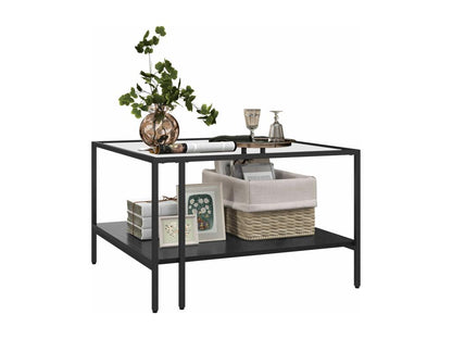 Tavolino da caffè in vetro nero