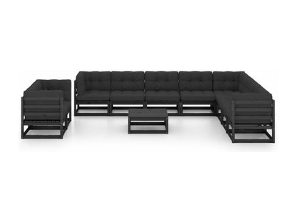 Set di mobili da esterno neri
