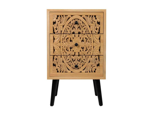 Tavolino laterale marrone, 42 x 36,5 x 71 cm