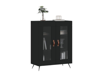 Credenza in legno ingegnerizzato nero, 69,5 x 34 x 90 cm