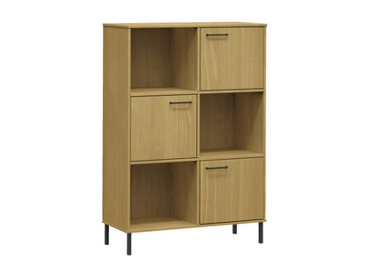 Libreria in metallo marrone, 90 x 35 x 128,5 cm