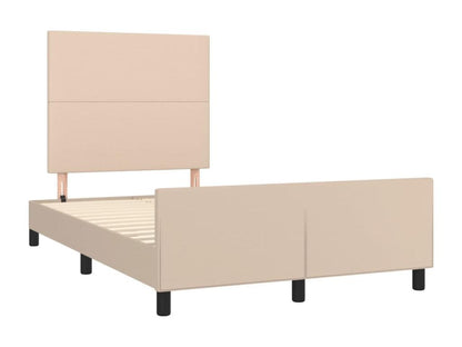 Struttura letto in similpelle marrone, 120 x 200 cm