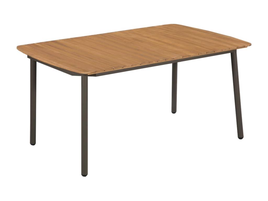 Set di mobili da esterno in vimini intrecciato in resina nera
